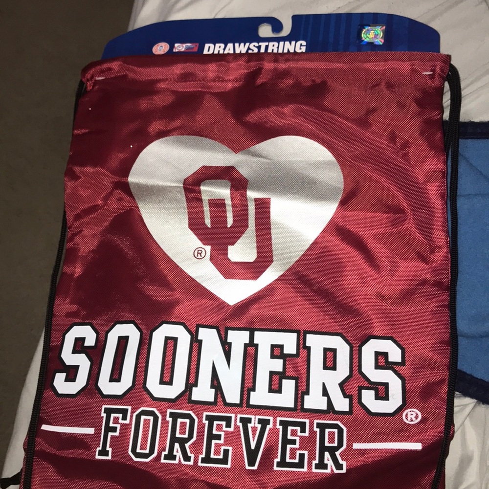 oklahoma university drawstring backpack